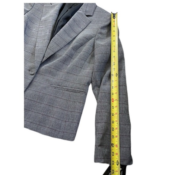 Le Suit One Button Jacket Black White Pink Stripes Women’s 12 NWT - Picture 8 of 8